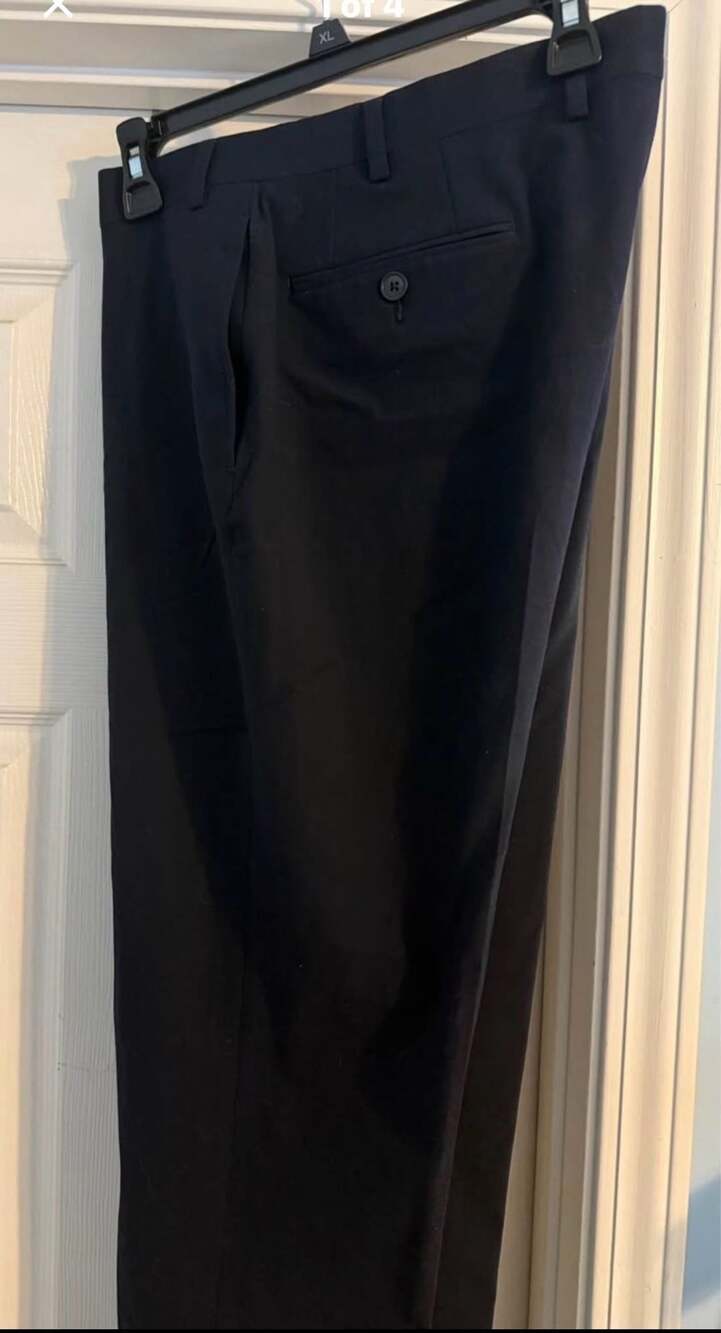 Van Heusen Flex Slim Fit Dress Pants 36W x 34L Black Suit Separates
